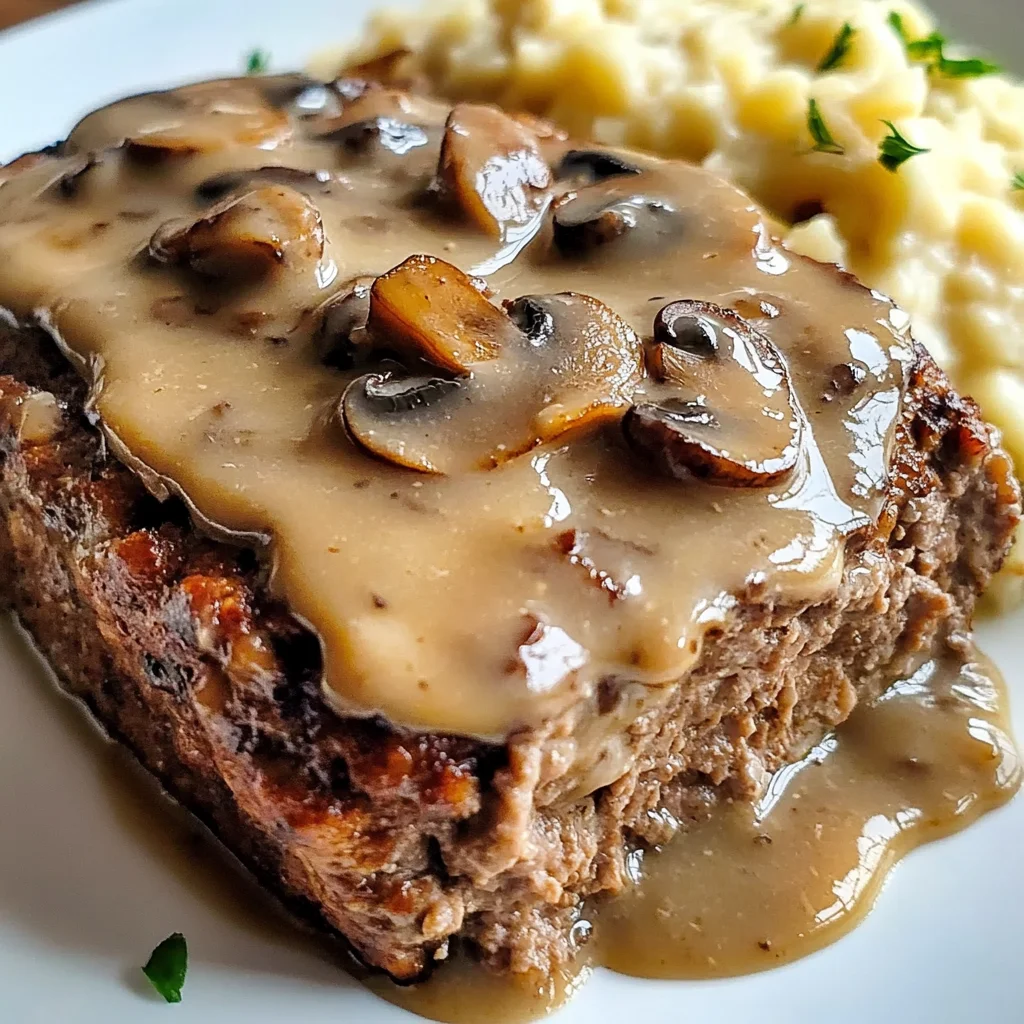 Meatloaf with Mushroom Gravy