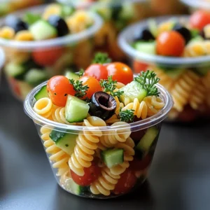 Pasta Salad Cups Recipe