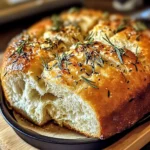 Rustic No-Knead Rosemary Garlic Bread