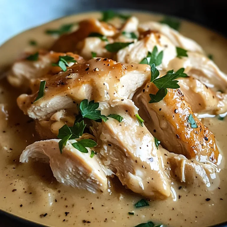Slow Cooker Creamy Chicken & Gravy