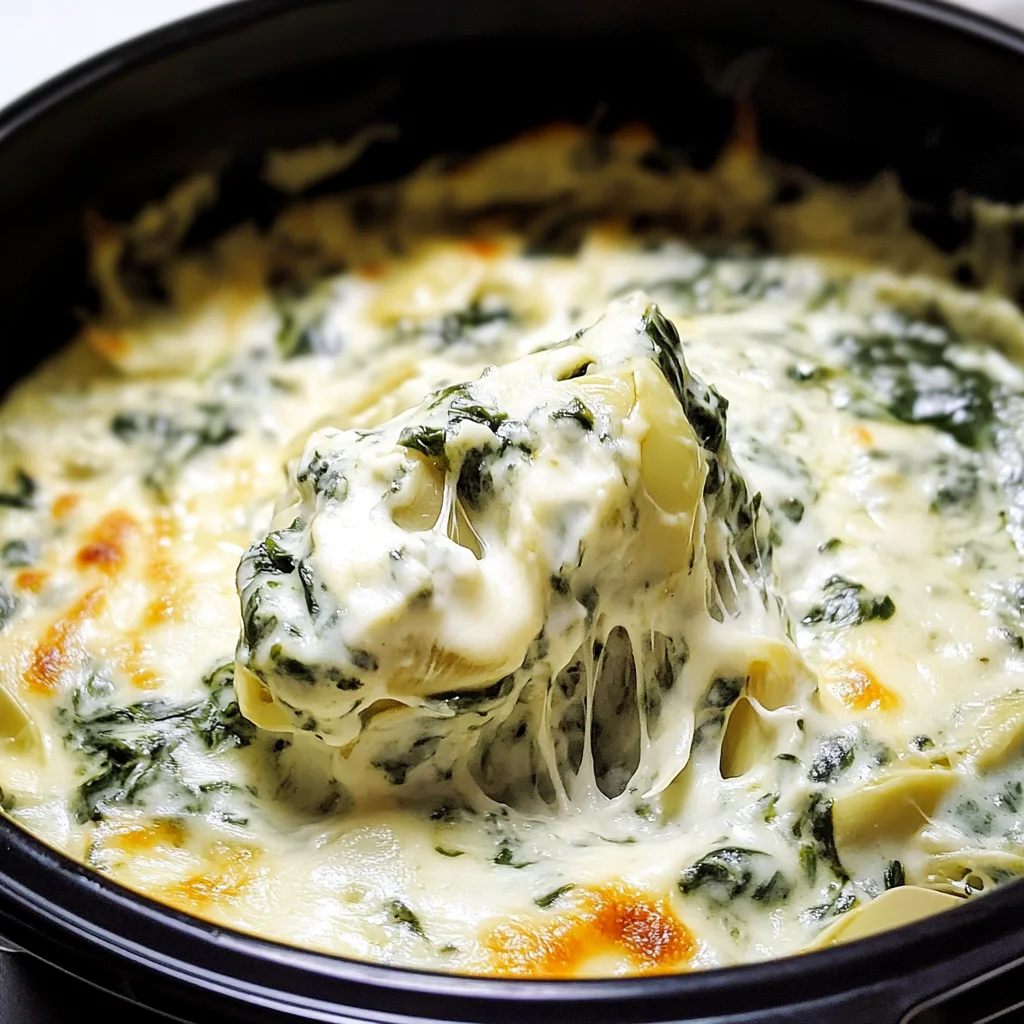 Slow Cooker Spinach Artichoke Dip