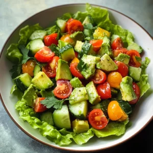 Avocado Salad with Lime Cilantro Dressing