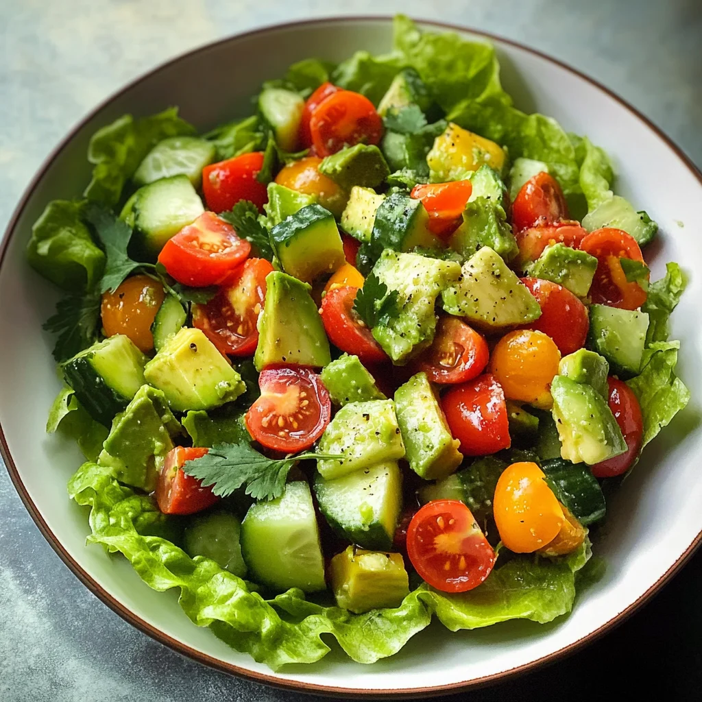 Avocado Salad with Lime Cilantro Dressing