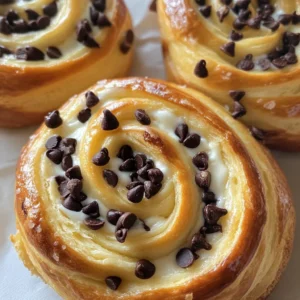 Brioches Roulées Crème Vanille & Pépites de Chocolat
