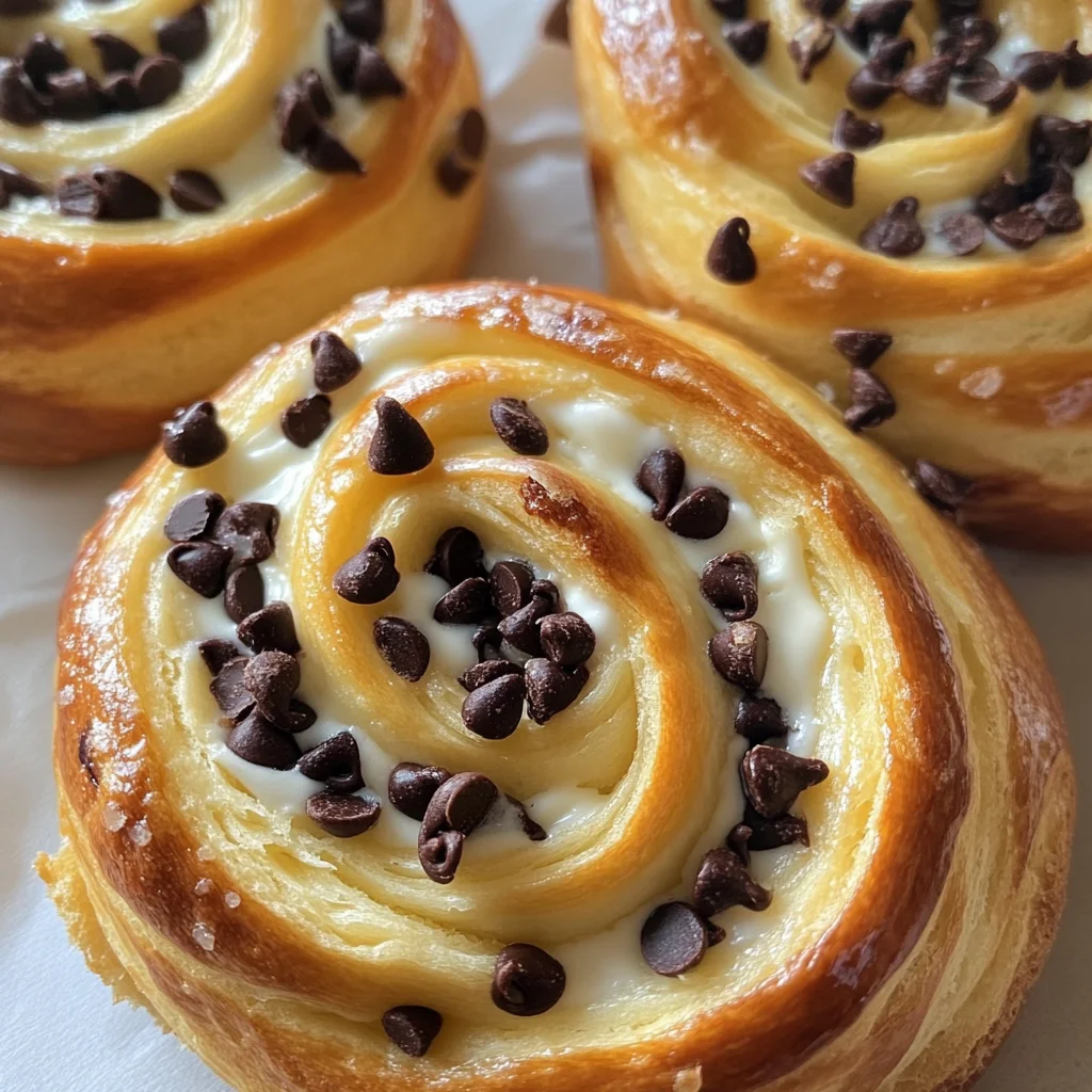 Brioches Roulées Crème Vanille & Pépites de Chocolat