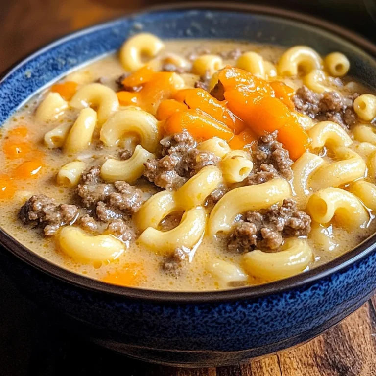 Cheeseburger Macaroni Soup: Creamy Comfort in Every Bowl