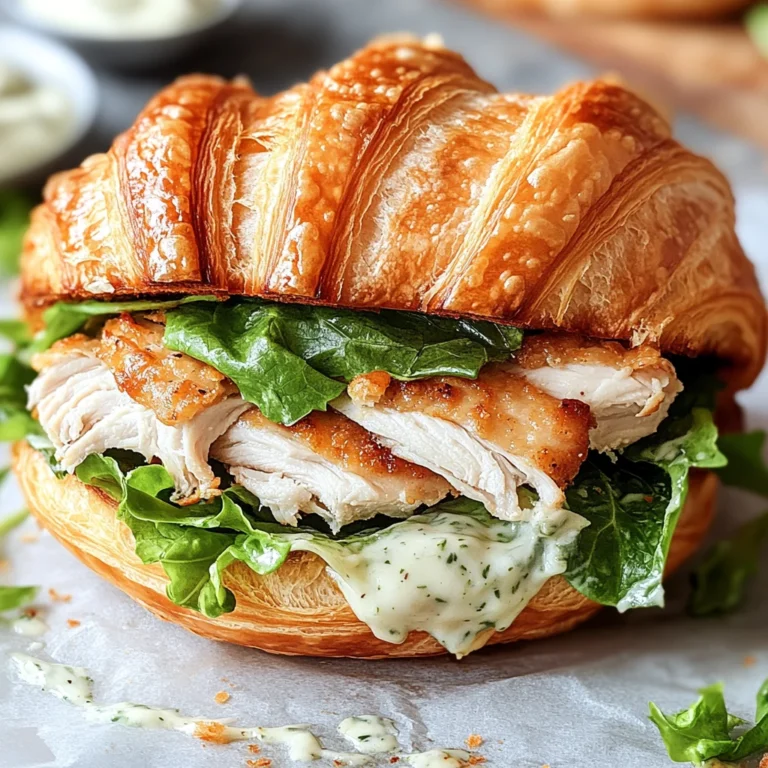 Chicken Caesar Croissant Sandwich