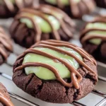 Chocolate Mint Thumbprint Cookies