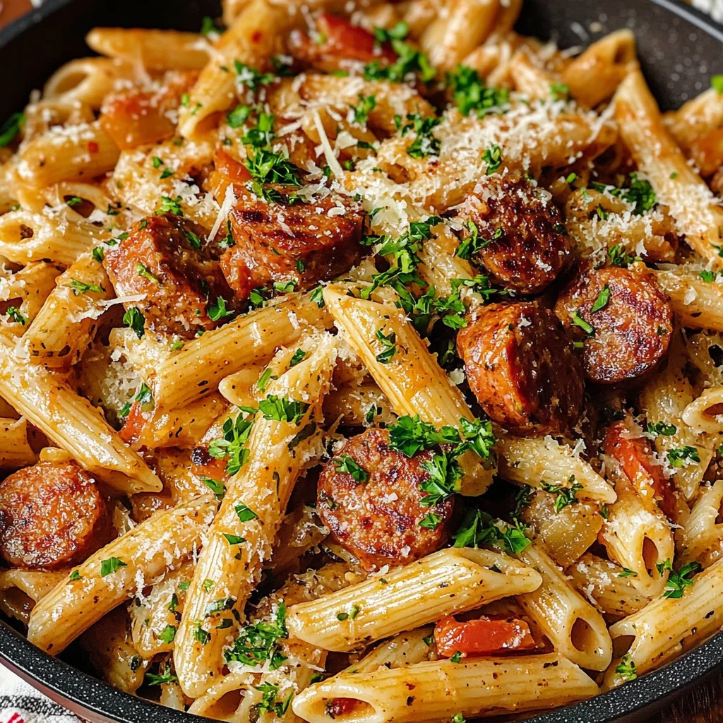 Creamy Cajun Sausage Pasta
