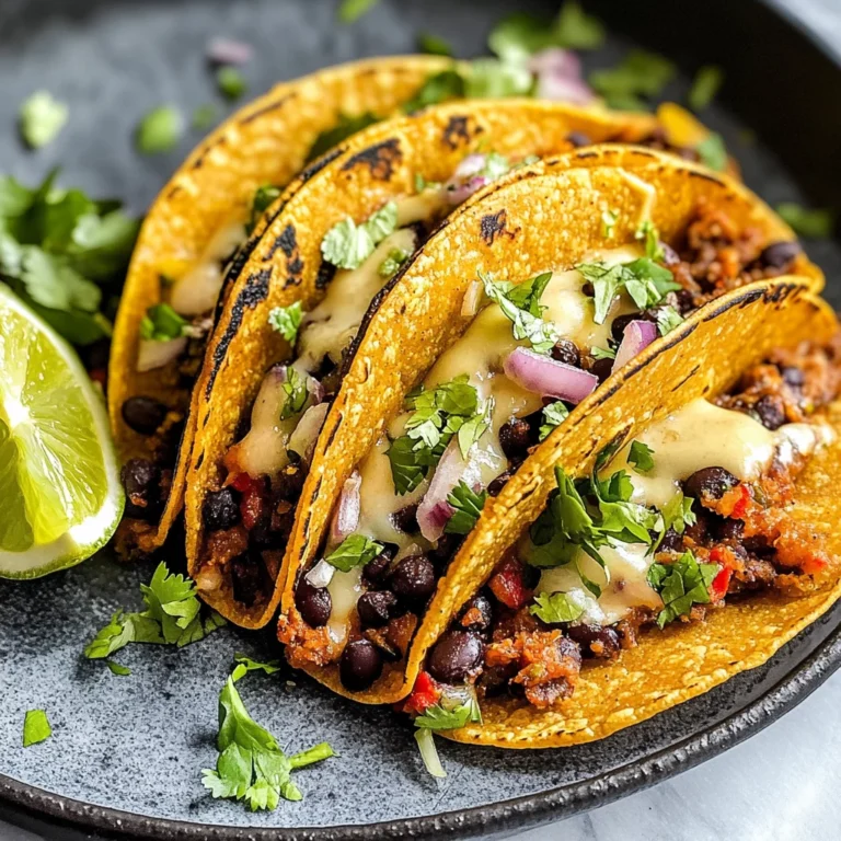 Crispy Sheet Pan Black Bean Tacos (Vegetarian)