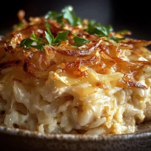 French Onion Chicken Rice Casserole