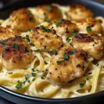 Garlic Butter Chicken Bites with Creamy Parmesan Pasta: An Incredible 7-Step Recipe