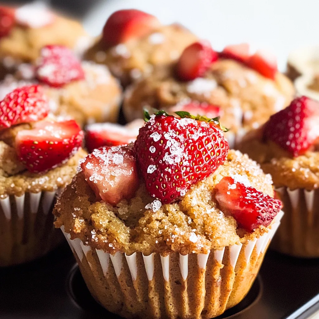 Healthy Strawberry Muffins with Greek yogurt