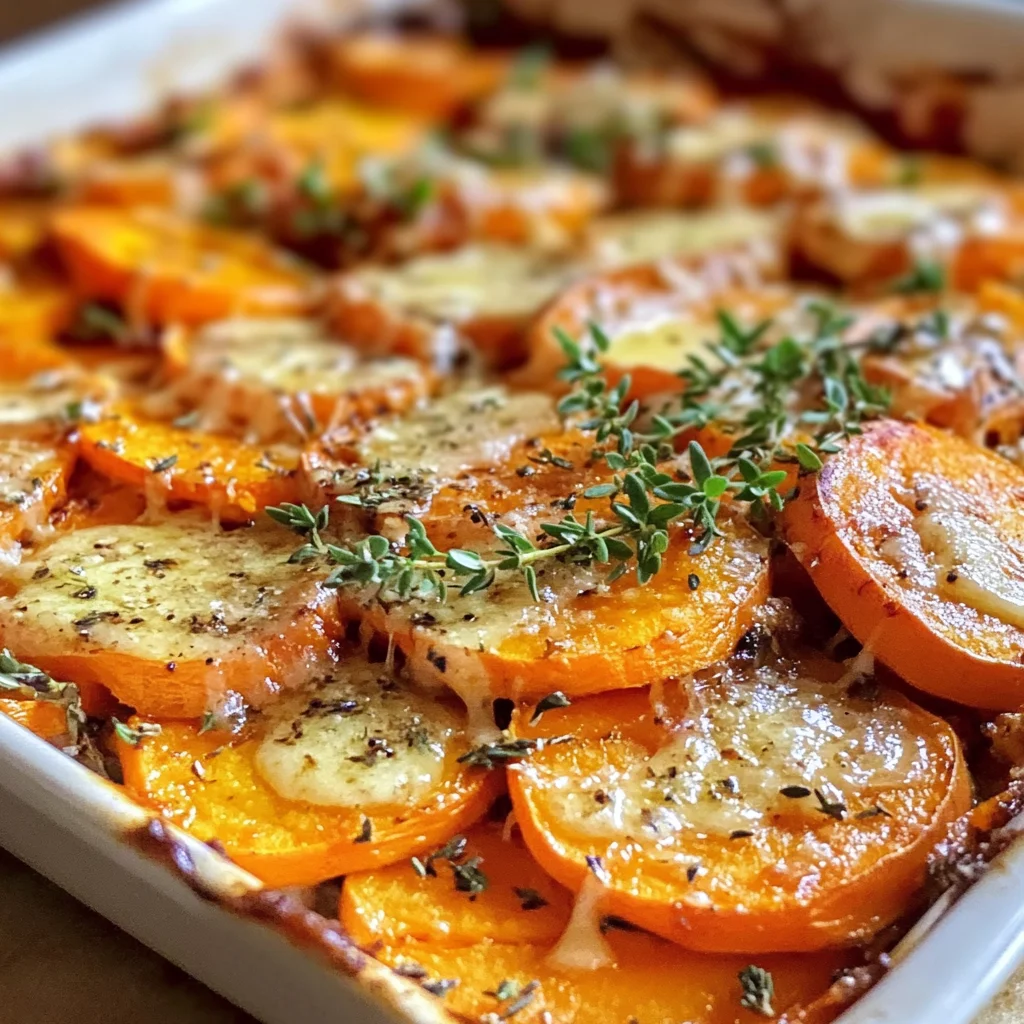 Homemade Garlic Butter Sweet Potato Bake - apple vinegarandcookie