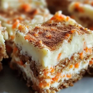 Irresistibly Indulgent Carrot Cake Cream Cheese Bars