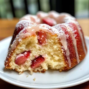 SOUR CREAM STRAWBERRY BUNDT CAKE