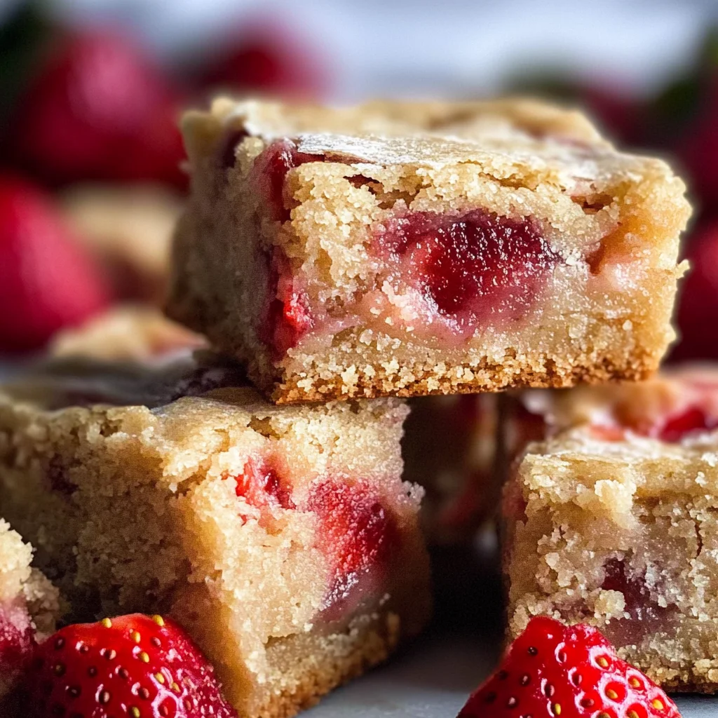 Strawberry Blondies {one bowl}