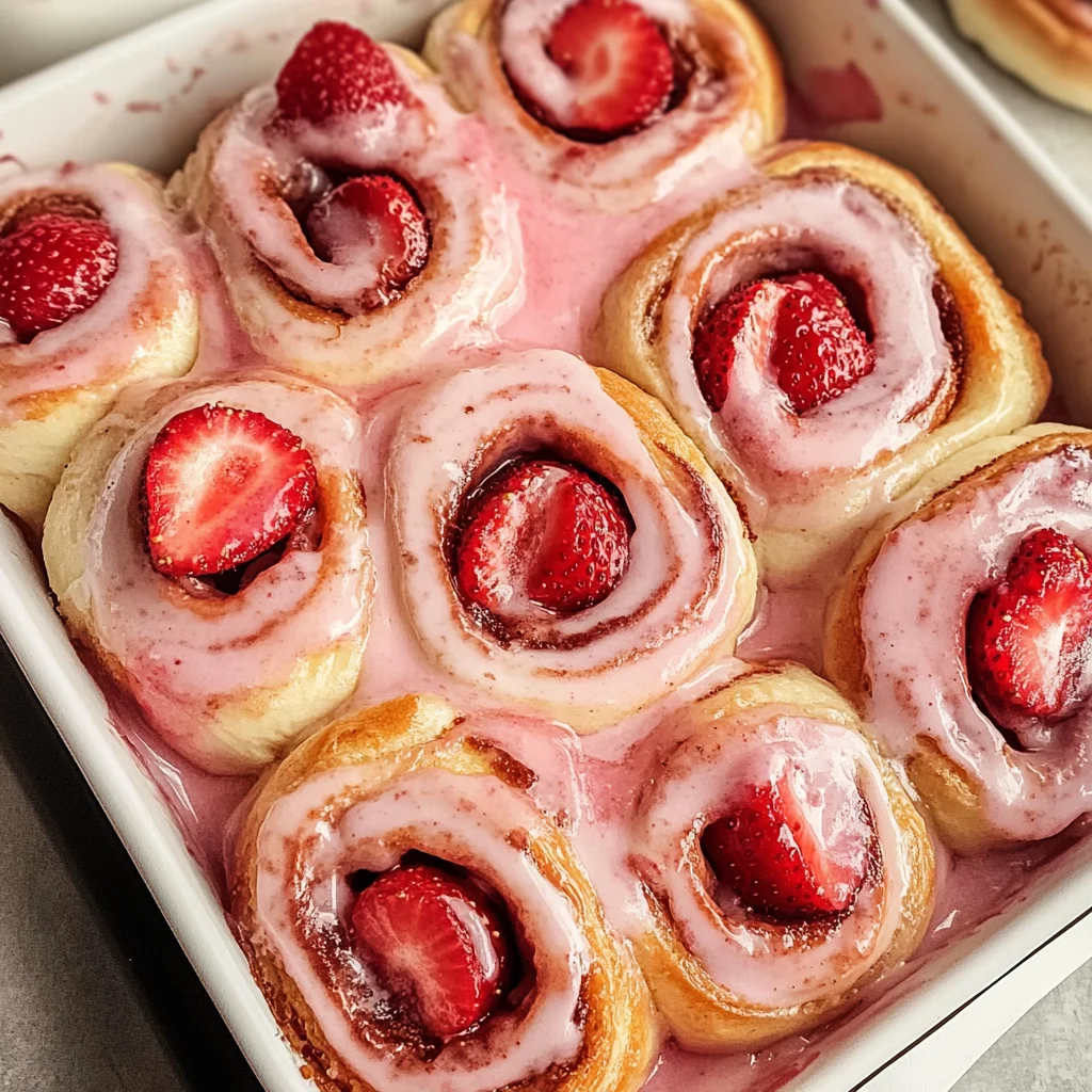Strawberry Cinnamon Rolls