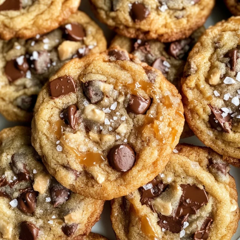 The Best Chewy Salted Caramel Chocolate Chip Cookies