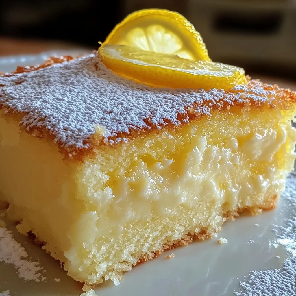 The Best Lemon Custard Cake