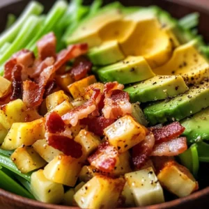 Celery Salad with Turkey Bacon and Avocado