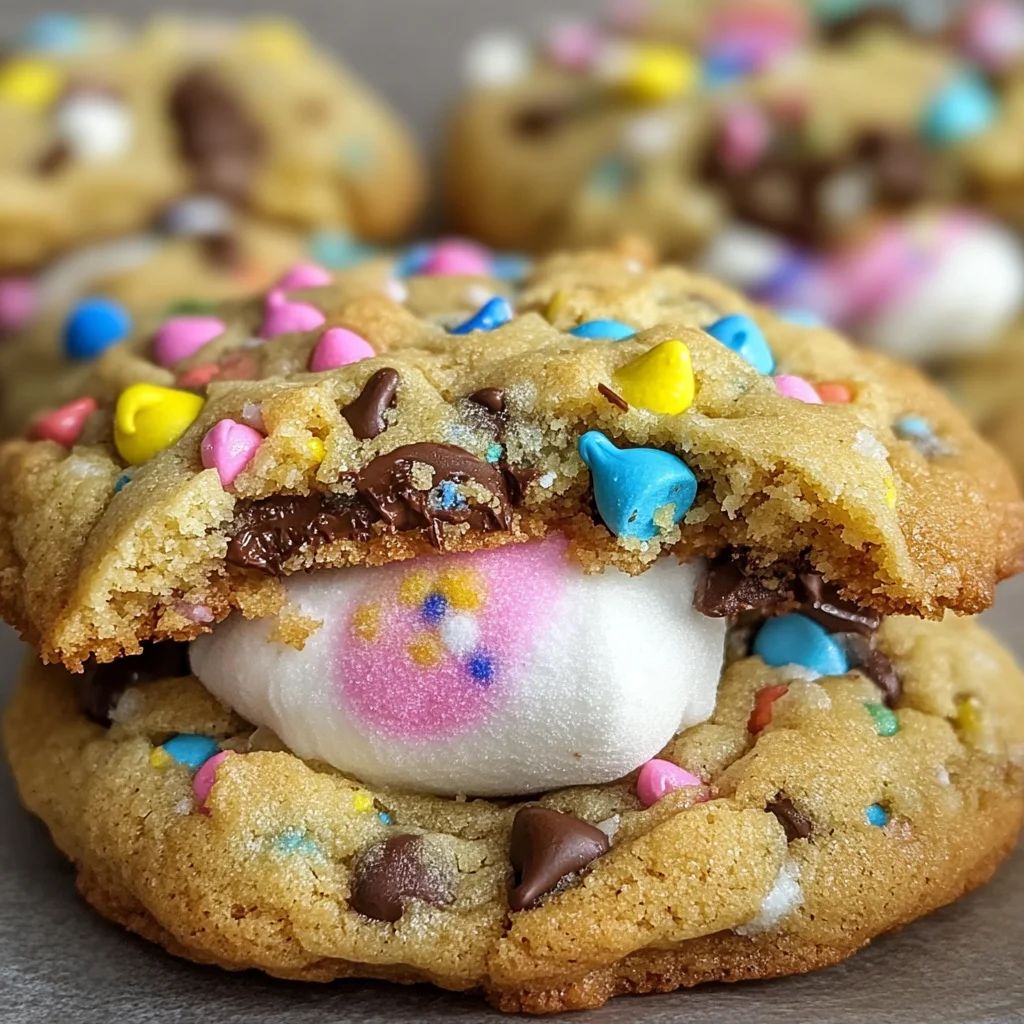 Chocolate Chip Peep Stuffed Easter Cookies