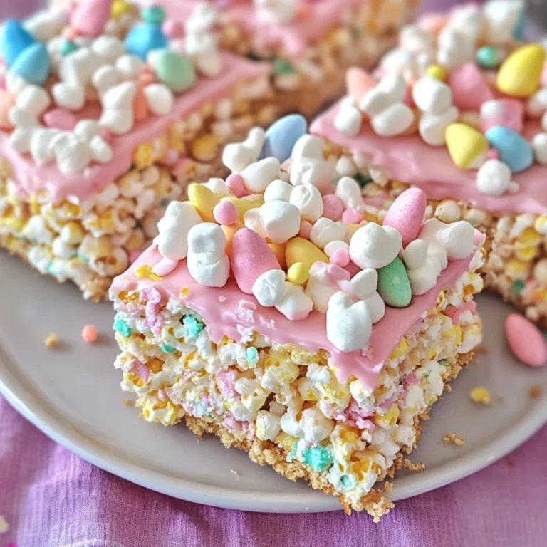 Easter Bunny Marshmallow Popcorn Bars