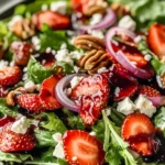 Easy Strawberry Salad with Vinaigrette Dressing