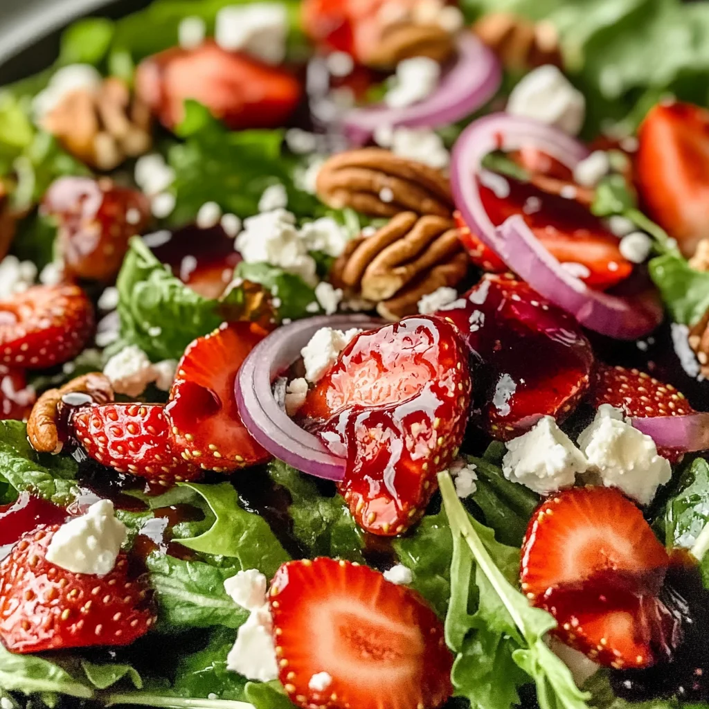Easy Strawberry Salad with Vinaigrette Dressing