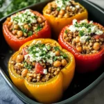 Irresistible Greek Stuffed Bell Peppers - Homefoodkitchen