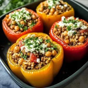 Irresistible Greek Stuffed Bell Peppers - Homefoodkitchen