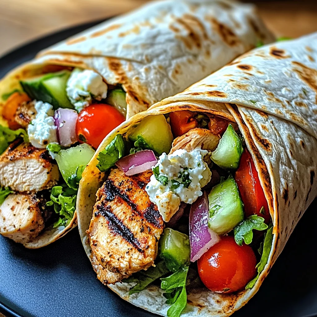 Mediterranean Chicken Wraps Bursting with Flavor and Freshness