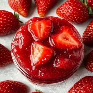 Quick Strawberry Sauce with Fresh Strawberries