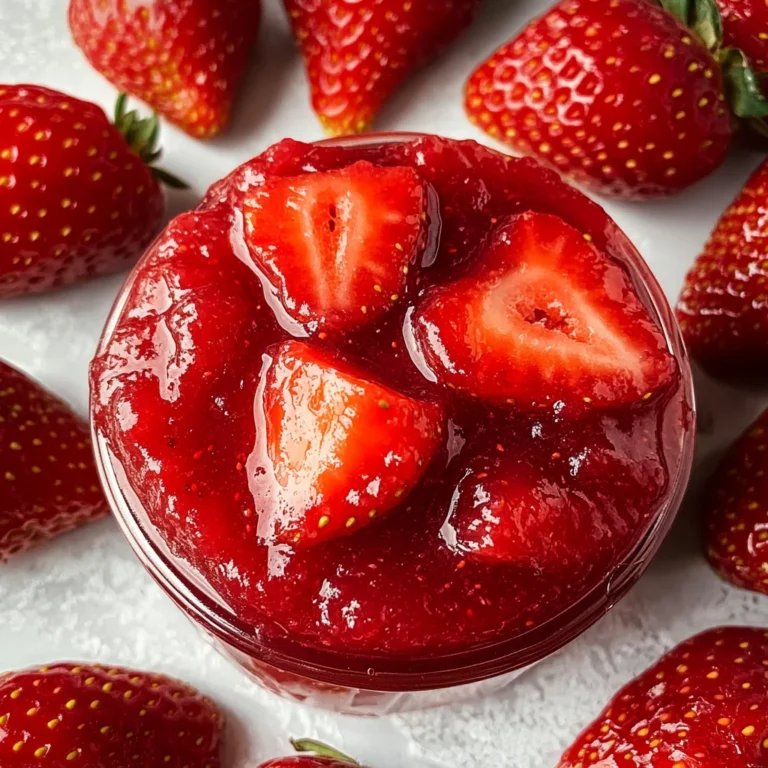 Quick Strawberry Sauce with Fresh Strawberries