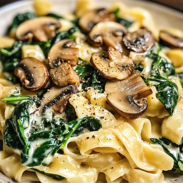 Spinach Mushroom Pasta