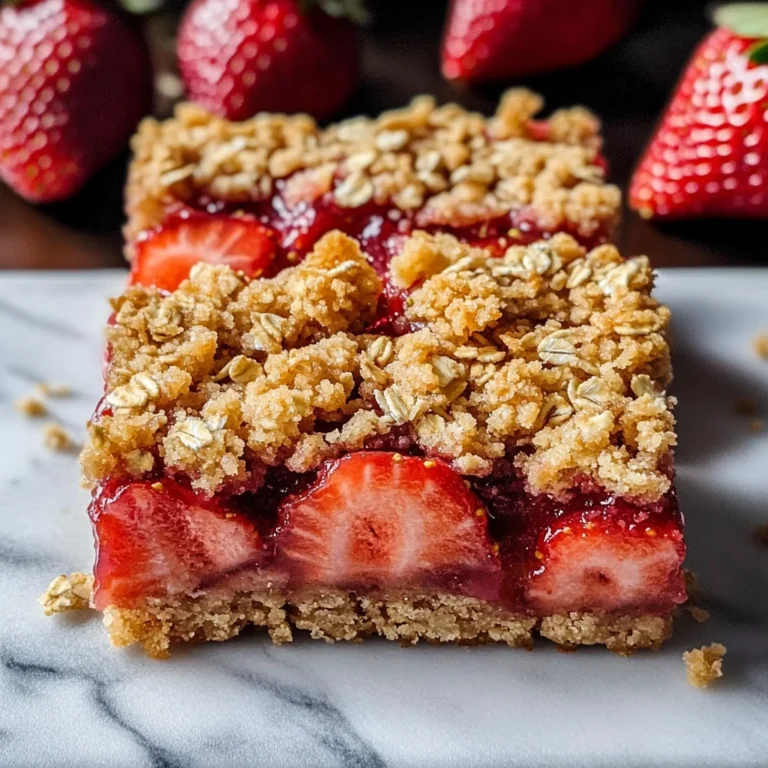Strawberry Oatmeal Crumble Bars Recipe