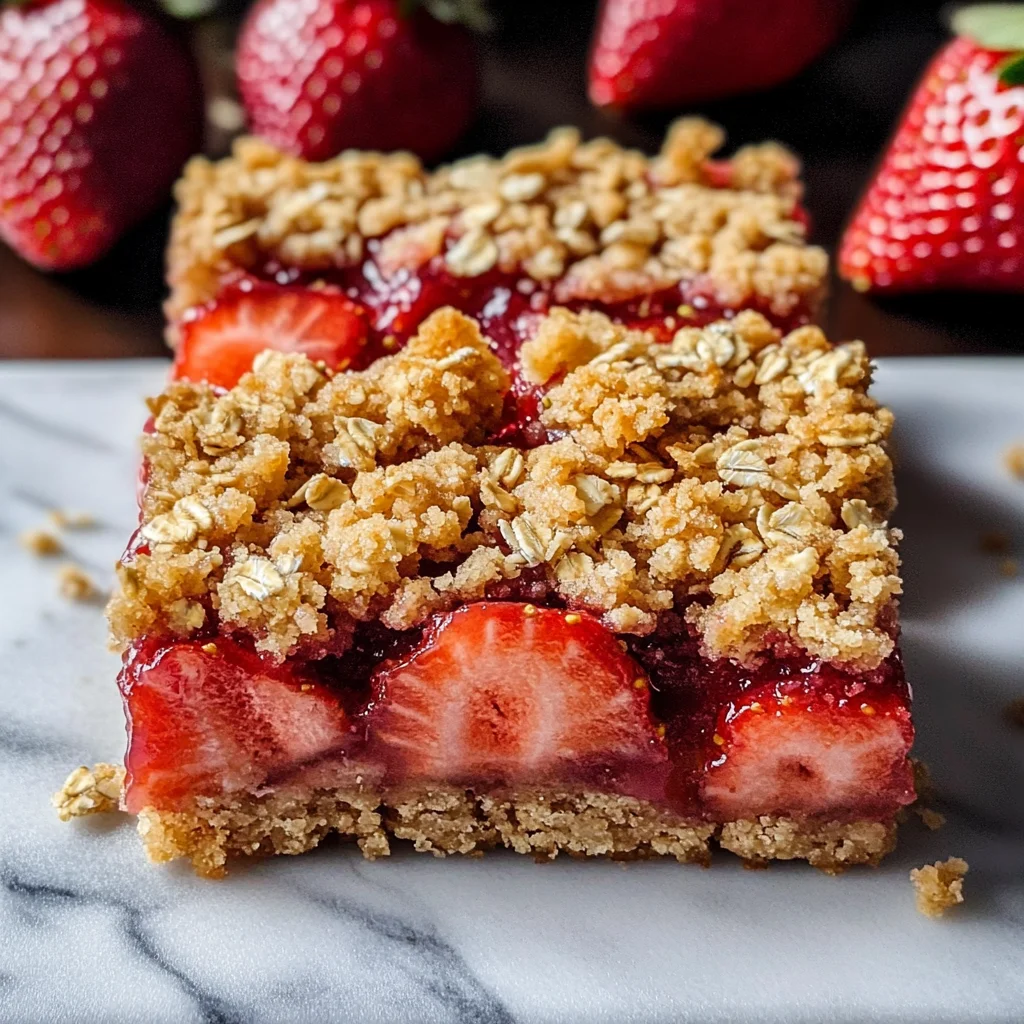 Strawberry Oatmeal Crumble Bars Recipe
