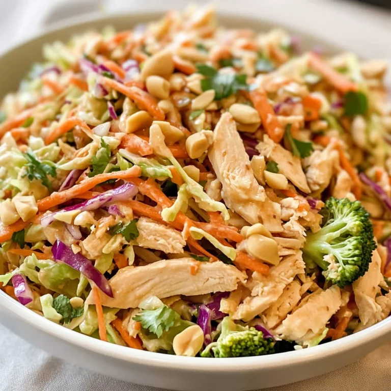 Thai Peanut Chicken Crunch Slaw Salad