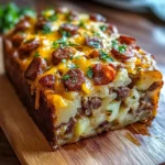 Turkey Bacon and Sausage-Stuffed Potato Loaf for Ultimate Comfort Food