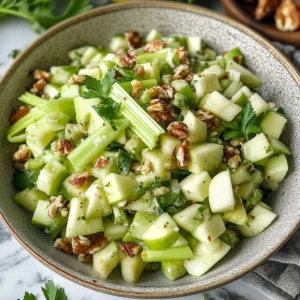 Celery Salad with Apple and Walnuts