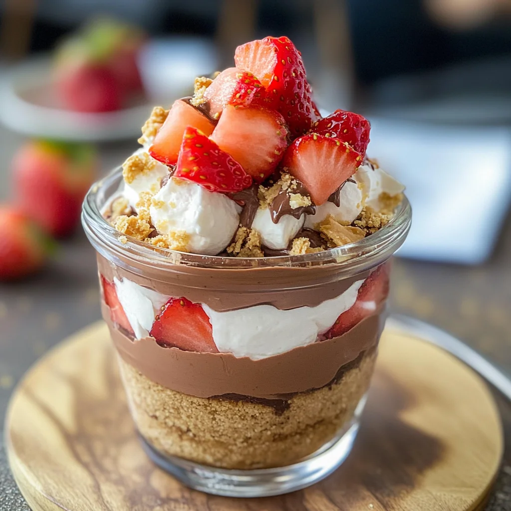 Chocolate and Strawberry Cheesecake Parfait