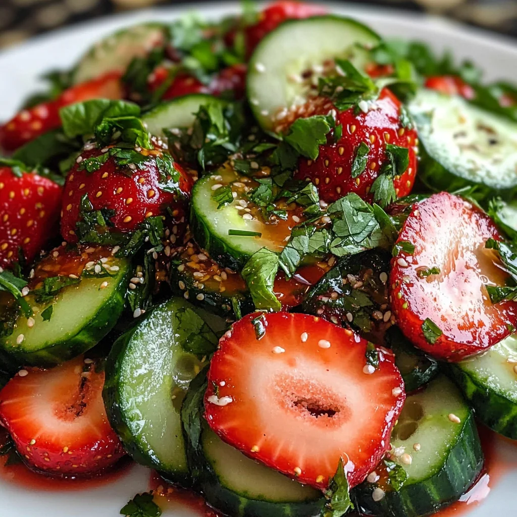 Cucumber Strawberry Salad