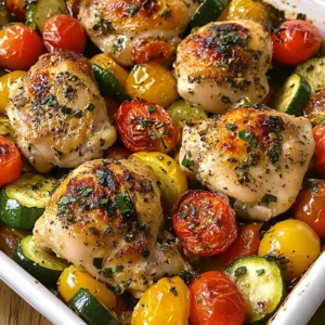 Delicious Baked Mediterranean Chicken and Vegetables