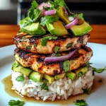 Delicious Honey Lime Chicken & Avocado Rice Stack to Savor