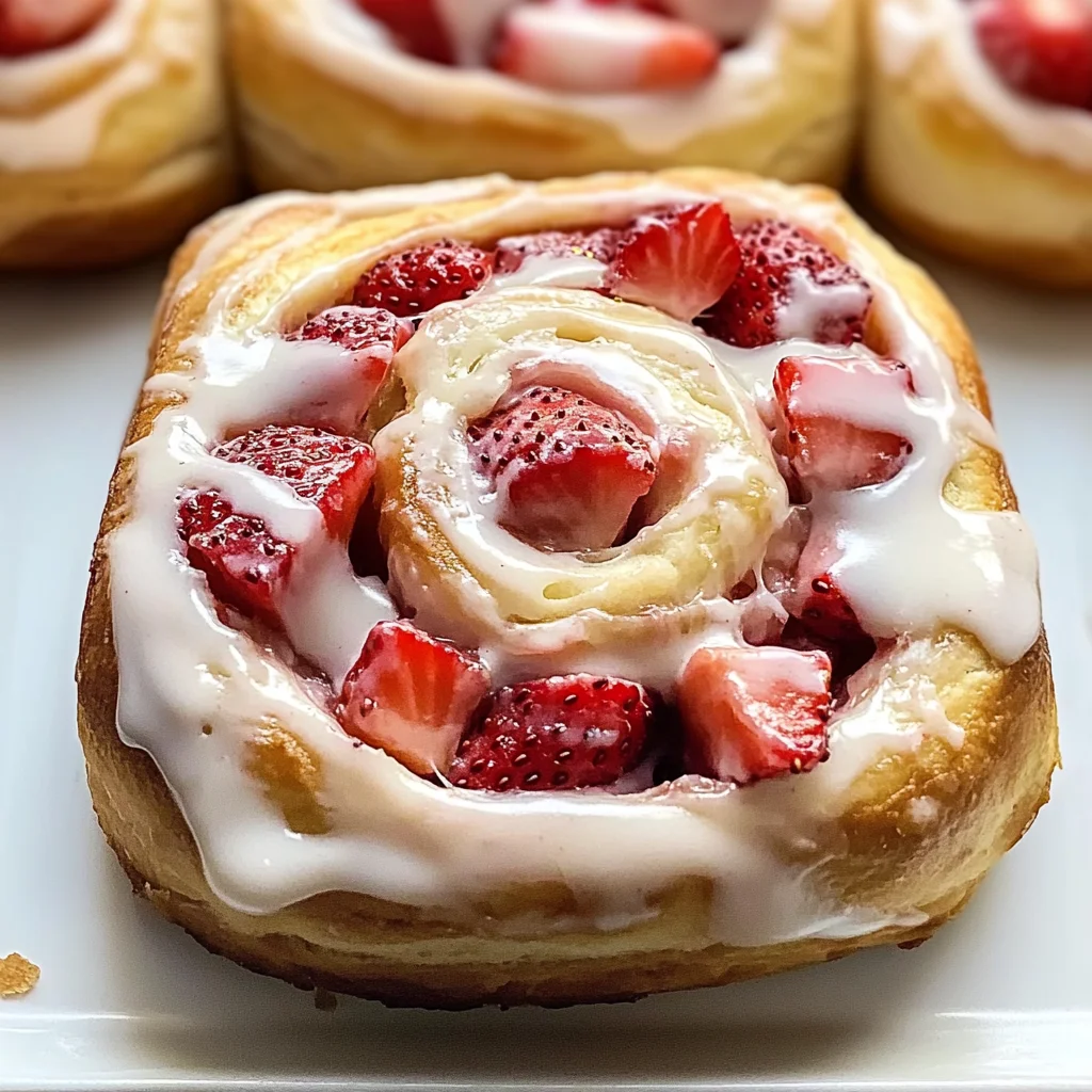 Fluffy Strawberry Rolls