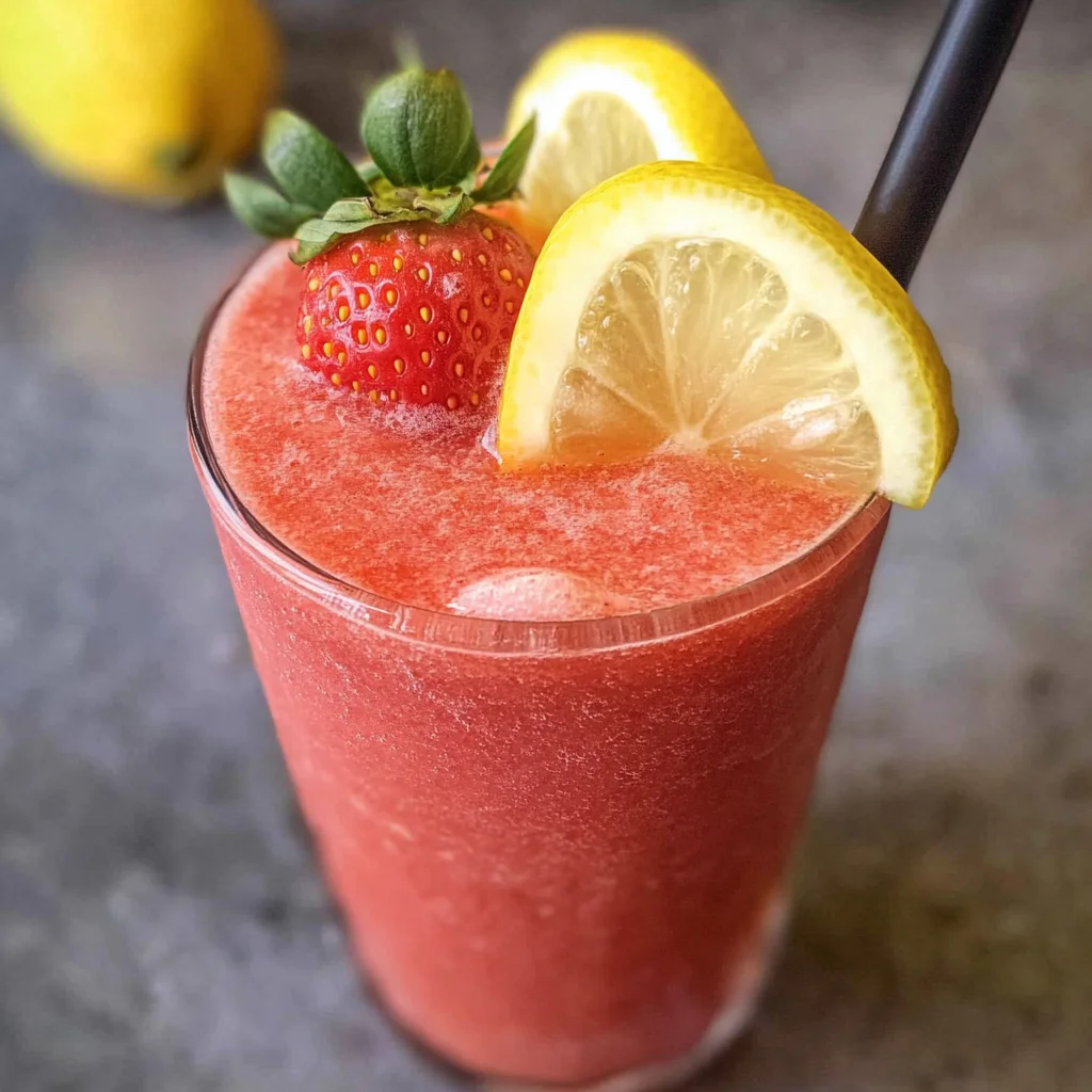 Frozen strawberry lemonade