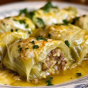 Lahanodolmades: Greek Cabbage Rolls with Egg Lemon Sauce