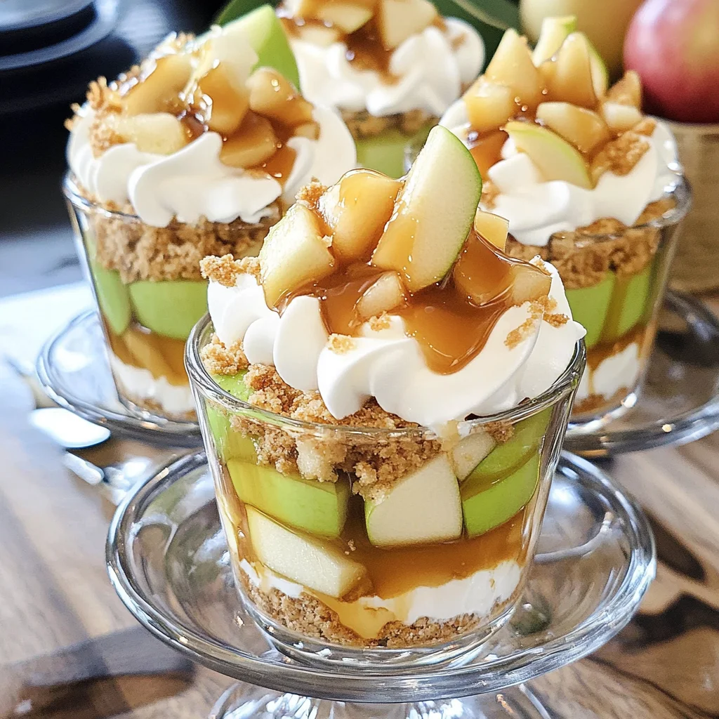 No Bake Caramel Apple Cheesecake Parfaits
