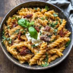 One Pot Sun-Dried Tomato Pasta with Whipped Ricotta