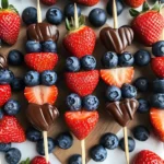 Quick Valentine and Day Fruit Skewers